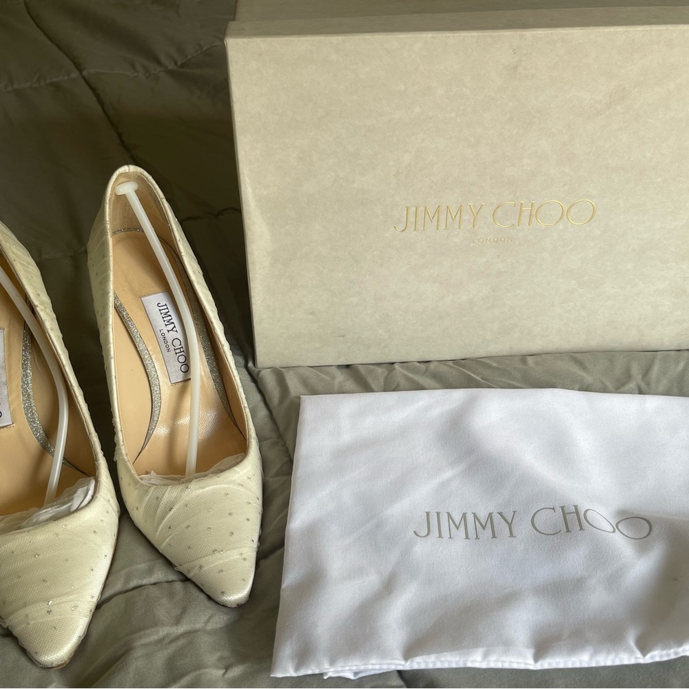 Jimmy Choo Romy 100 White/Silver